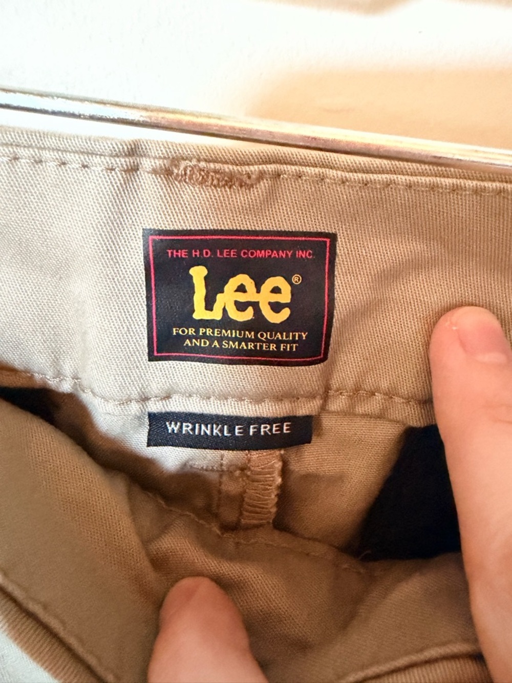 Lee wrinkle free capri Kansas khaki 12 - Picture 3 of 5